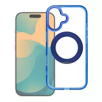 OEM Case for iPhone 13 Frame Circle Stand compatible with MagSafe navy blue