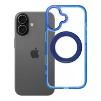 OEM Case for iPhone 17 Frame Circle Stand compatible with MagSafe navy blue