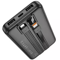 Hoco J118 Power Bank | 10,000 mAh | 10W | USB-A, USB-C, Lightning | black