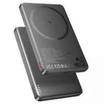 Hoco Q26 Power Bank | 5,000 mAh | 20W | PD, QC | USB-C, MagSafe, Wireless | gray