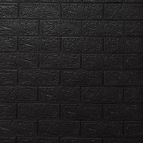 10Pcs 3D Foam Wall Stickers Retro Wallpaper Ceiling Self Adhesive Wallpaper Background Wall Home Decoration 10Pcs 35cmX30cm black