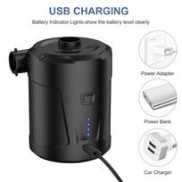 Elektrinis oro siurblys 5000 mAh Integruotas akumuliatorius, greitai užpildomas su 3 juodais purkštukais gray