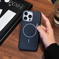 Oficialus odos tekstūros Magsafe telefono dėklas iPhone 15 14 16 Plus 13 12 11 16 Pro Max magnetinis minkštas apsauginis dėklas For iPhone 11Pro Max mėlyna