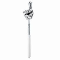 Extendable Teaching Pointer Finger Design Teaching Stick  Blackboard Whiteboard 1pc-Large finger-silver gray