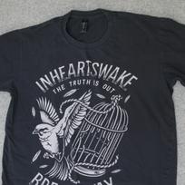 In Hearts Wake Band T Shirt L Skydancer Breakaway Lyric Merch Metalcore Concert L gray