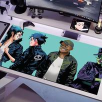 S-Gorillaz-ES Grupės Pelės Padas Įvairių Dydžių Didelis Kvadratinis Kompiuterio Biuro Žaidimų Stalo Kilimėliai Guminiai Neslystantys Pelės Kilimėliai 600x300x2mm white