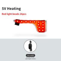 Red Light Bead Heated Finger Pad for Carpal Tunnel Tendonitis Relief Muscle Soreness Stiffness Thumb Massage Protector UK-Plug red