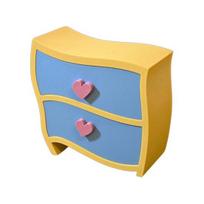 DollHouse Cabinet, Miniature Drawer Cabinet, Simulation DIY Scene Model Decor, Decorative Storage Dresser for Dollhouse Furniture Pretend Play Props 1pc yellow