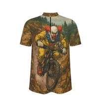 Clownhill MTB Jersey - Crazy Downhill Clown Loose Fit Cycling Shirt - Funny Full-Print Mountain Bike 3XL brown