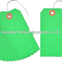 12x6CM Green Writable Hanging Tags with Reinforced Eyelet and Iron Wire beige