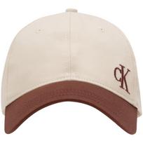 Calvin Klein Simple embroidery, contrasting color stitching, curved brim, pure cotton, peaked cap, same style for men and women, caramel 40W1097-N8P