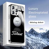 Sportinis Golfo Kamuolys T-Titleists Telefono Dėklas Skirtas iphone 17 16 15 14 13 12 Pro Plus Max Naujas Galvanizuotas Stiklinis Dėklas iPhone 14