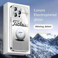 Sportinis Golfo Kamuolys T-Titleists Telefono Dėklas Skirtas iphone 17 16 15 14 13 12 Pro Plus Max Naujas Galvanizuotas Stiklinis Dėklas iPhone 12