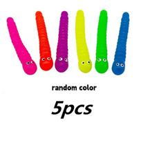 Multi-Colored Vibrant Stretchy Strings Sensory Fidget Worm Toys Party Favors For Kids  Adults Stress Easing Perfect Stocking Stuffers multi