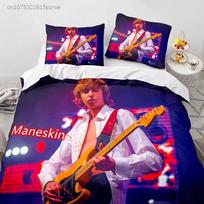 Maneskin Damiano David Bedding Set Pillowcase Rock Band Maneskin Quilt Cover Gift For Rock Band Enthusiasts 135x200cm