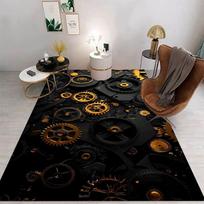 3D Mechaniniai dantračiai Steampunk Kilimas Kilimas Svetainės Miegamojo Dekoras Grindų Kilimėlis Neslystantis Dekoracija Sofai Durų Kilimėlis Dovanos 40x60CM gray