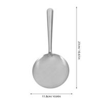Stainless Steel Tofu Brain Shovel Kitchen Scoop Flat Bottom Rice Paddle Oil Soup Ladle Serving Spoon for Home Restaurant gray