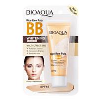BIOAOUA Ryžių pieno nepriekaištingai baltas atkuriantis ir šviesinantis BB kremas Natural color beige