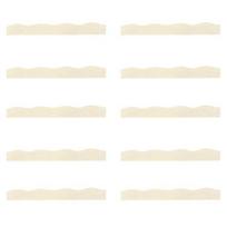 10 vnt. Neapdorota dekoratyvinė medinė apdailos juosta su banguotu kraštu, „pasidaryk pats“ profilis spintelėms, langams, lentynoms, durims, baldams, sienoms 10pcs E white