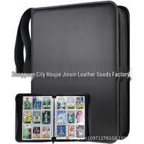Pokémon Card Album PU Zipper Binder and Storage Collection 9 Pockets 50 Pages 900 Cards juoda