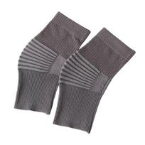 Cotton Knee Warmers Knitted Soft Thermal Knee Brace Pads Stretch Fit Knee Protector Sleeve Suitable for Old Cold Legs tamsiai pilka spalva
