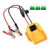 Suitable for Makita/DeWalt/Milwaukee 18V Battery with Fuse Switch Emergency Power Supply Kit DIY Adapter Crocodile clip black