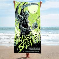 1pc Avenged Sevenfold Grim Reaper Scythe Skull Beach Towel Microfiber Quick Dry Bath Towel For Pool Beach Travel Rock Fans Gift 80cm×160cm yellow