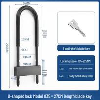 U-Shaped Glass Door Lock for Storefronts and Sliding Doors