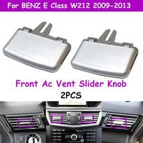 Front Dash Air Conditioner AC Vent Outlet Grille Slider Knob Repair Kit For Mercedes Benz E Class W212 2009-2013 E250 E300 E350 Front Slider 2PCS gray