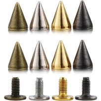10 komplektų 7*10mm kulkos formos spalvoti kniedės ir smaigaliai drabužiams, „pasidaryk pats“ rankdarbiams, drabužių kniedės odinei rankinei, batams Mix beige