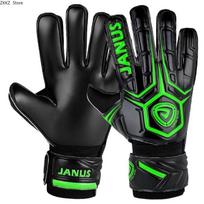 Professional Football Goalkeeper Gloves with Finger Guard Latex Non-Slip Adult Kids Football Game Soccer Goalie Gloves Size 8 gray