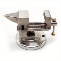Mini 304 Stainless Steel Bench Pliers with Anvil 1 Inch Adjustable Desktop Clamp with Swivel Base Watch Repair Tool 1pcs