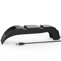 PS5 Controller Dual Charging Dock with Rainbow Light Effect – PG-P5016  Fast Charging LED Indicators gray