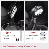 Automobilio pavarų perjungimo svirties dangtelio lipdukai Decals for MINI Cooper JCW F54 F55 F56 F57 F60 Countryman Clubman Stiliaus modifikavimo priedai ksgbw33 Type B