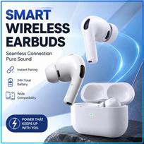 1:1 Pro 3rd TWS True Wireless Bluetooth Earbuds Crystal Clear Sound Clear Calls Up to 30H Long Playtime In-ear Headphones For iOS Android balta