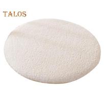 Fleece Apvalus kėdės pagalvėlė Pliušinė dirbtinės avies vilnos sėdynės pagalvėlė su užtrauktuku Žieminė šilta neslystanti sėdynės pagalvėlė namams, biurui, virtuvei 30cm smėlis