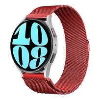 Nerūdijančio plieno Milanese apyrankė su grįžtama magnetine apyranke 41/45/49 mm 20 mm/22 mm Pakeičiama apyrankė, tinkama išmaniesiems laikrodžiams 22mm raudona