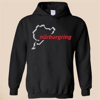 Hoodie-Laisvalaikio megztinis su gobtuvu Nurburgringo trasos žemėlapis M black
