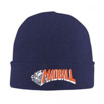 Madball Sticker Warm Knitted Cap Winter Knit Bonnet Hat Skullies Beanies Hip Hop Caps for Unisex One Size blue