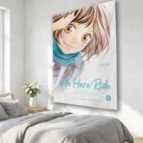Ao Haru Ride Anime Tapestry, Futaba Yoshioka Wall Hanging, Manga Cover Style Room Decor for Fans Bedroom Dorm 100X70CM gray