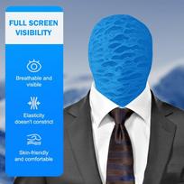 Vasarinis visiškai veidą dengiantis pralaidus orui veido apdangalas su UV apsauga, elastingas, Helovino vakarėlio vaidmenų žaidimo reikmenys as the picture blue