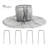 Heavy Duty Tree Frost Protection Palm Protector, Winter Cover with Drawstring And Ground Stakes, Trunk Guard Insulation Wrap for Outdoor Trees B pilka