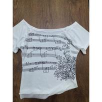 KOSY Abby Style Melody Print Off Shoulder Short Sleeve T-Shirt Womens Mesh Patchwork Waist Slim Fit Sexy Spice Girl Top fashion Y2K L balta