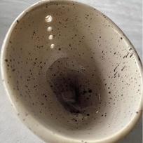 Pottery Herb Peeling Bowl for Efficient Leaf Herb Stripping in Kitchen pilka