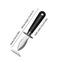 1pc Portable Stainless Steel Seafood Scallops Pry Knife With Handle Oyster Knives Sharp-edged Shucker Shell Seafood Opener black
