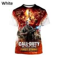 Žaidimas Call of Duty 3D Spausdinti marškinėliai Black Ops Šaltojo karo grafiniai marškinėliai vyrams Madingi Harajuku gatvės hiphopo trumpomis rankovėmis S brown