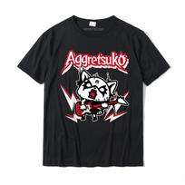 Aggretsuko Rock Guitar Raging Red Panda T-shirt M black