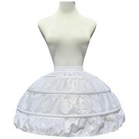 Breathable Cosplay Crinoline Adjustable Hoop Petticoat Elegant Tutu Puffy Skirt  Wedding Style 1 45cm white