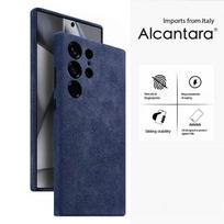Itališkas Alcantara dėklas Samsung Galaxy S26 S25 S24 Ultra Plus + Magnetinis prabangus odinis dangtelis su Magsafe galiniu dangteliu S26 For S24 Ultra mėlyna