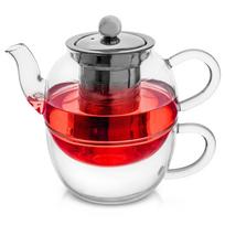 Glass Teapot With Cup And Infuser 300+350 Ml 2 Pcs.